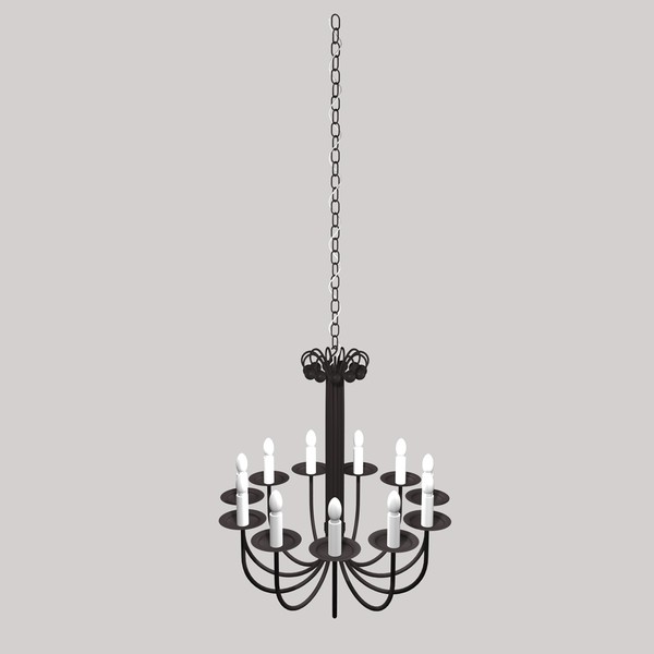 3d c4d wrought iron chandelier - CHANDELIER 1 by Carrara1